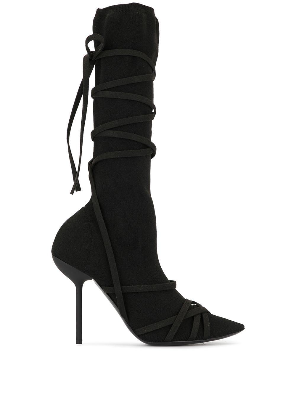 strappy leather boots