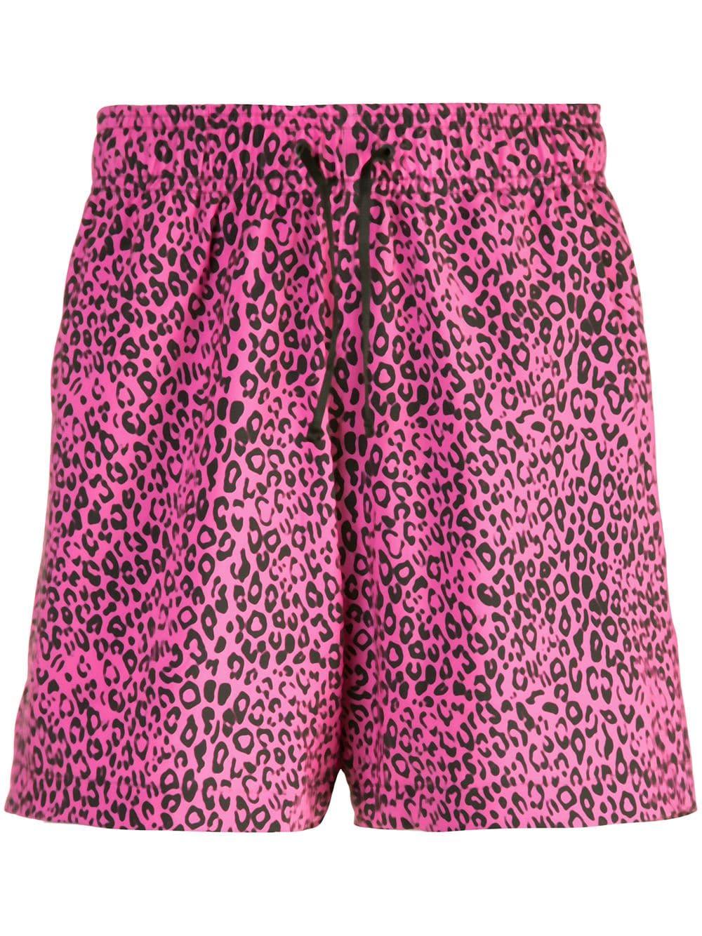 Leopard Print Shorts in Pink for Men 