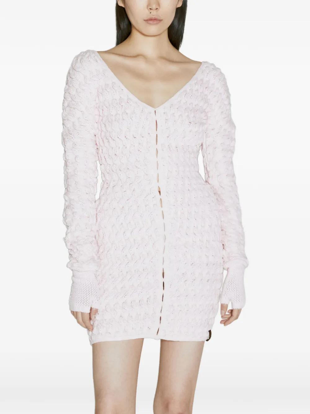 isa boulder petal crocheted cotton mini dress ISA BOULDER Petal Crocheted Cotton Mini Dress