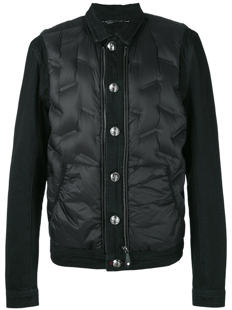 very black padded coat