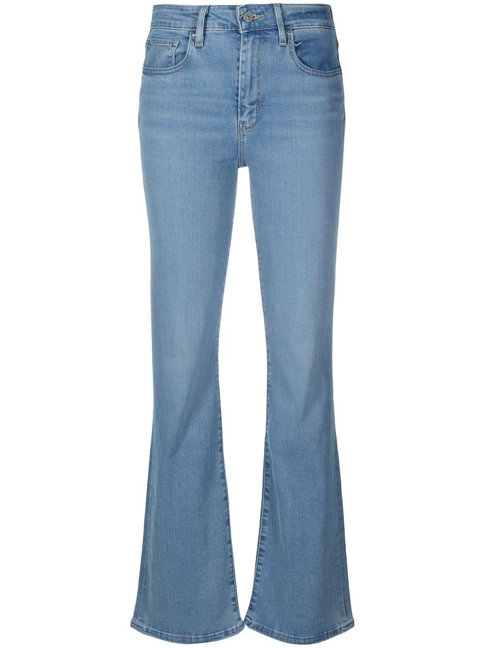 Levi's Mid-rise Flared Jeans in Blue | Lyst