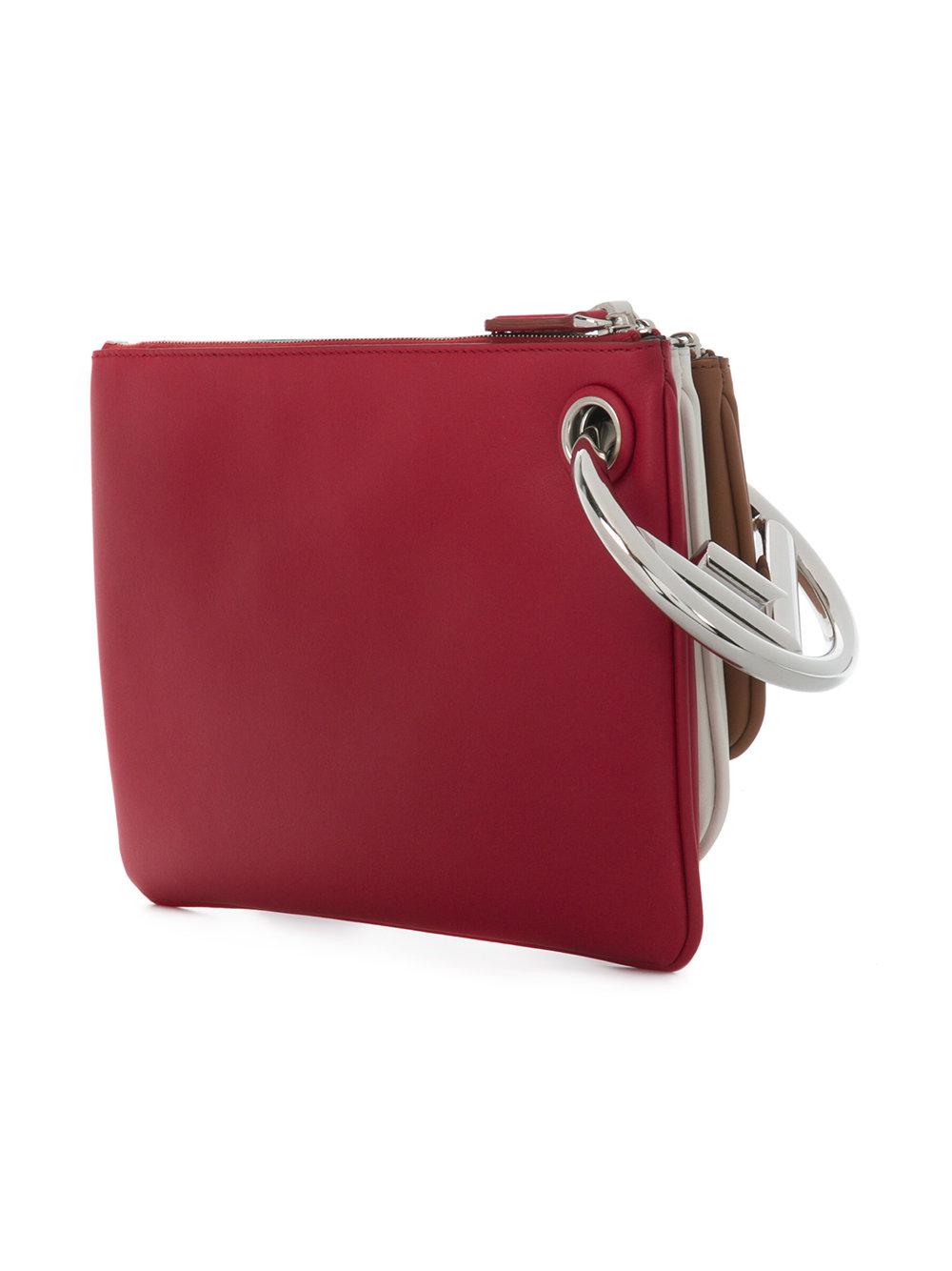 fendi triplette clutch