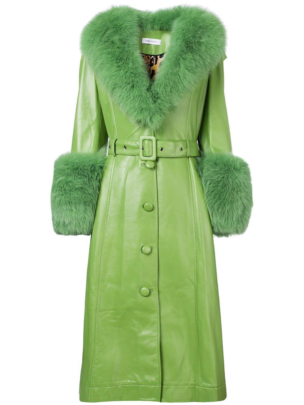 Saks Potts Green Foxy Coat - Lyst