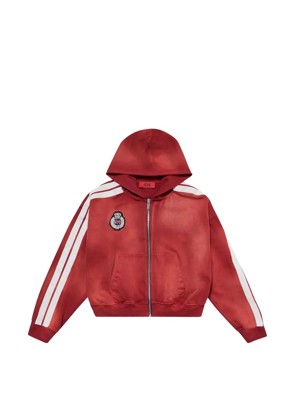 424 パーカー 424 Academy Zip-Up Hoodie in Red for Men | Lyst