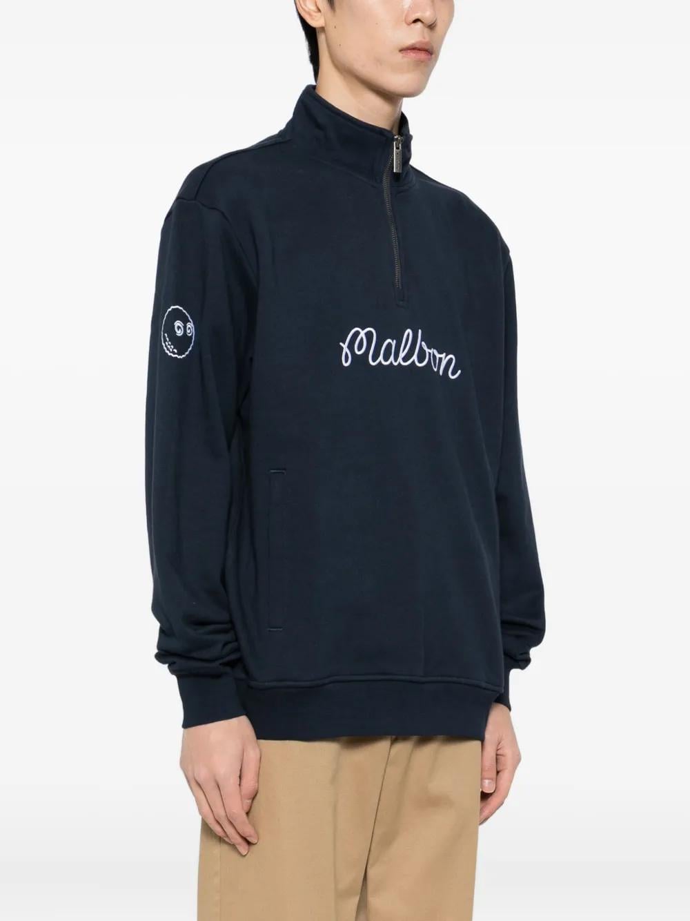 Malbon Golf Collegiate Sweatshirt in Blue for Men | Lyst