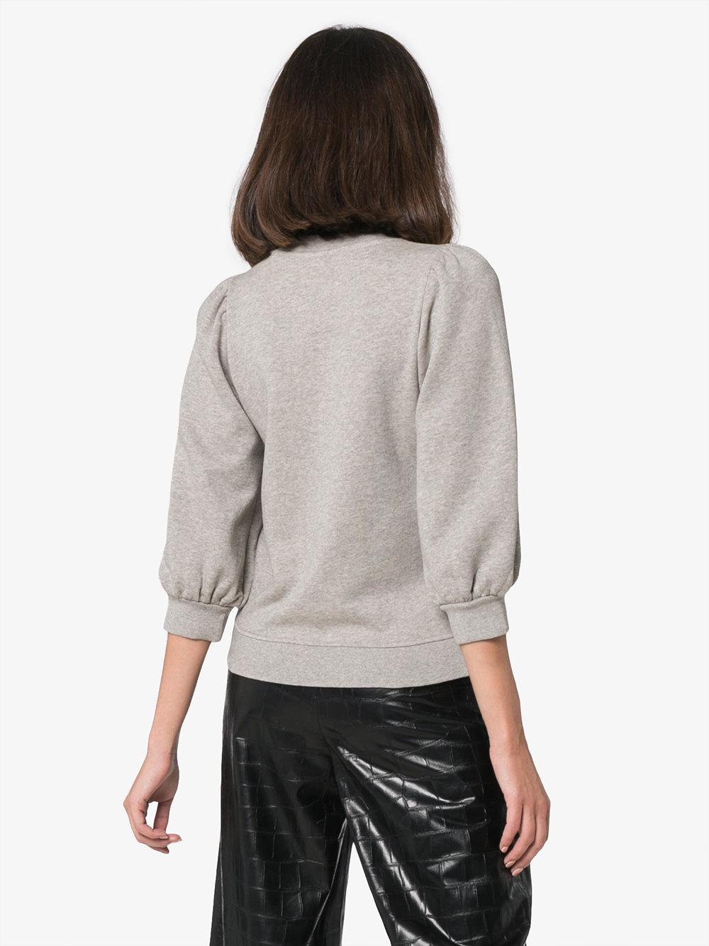 Ganni Lott Isloi Honey Sweatshirt in het Grijs Lyst NL