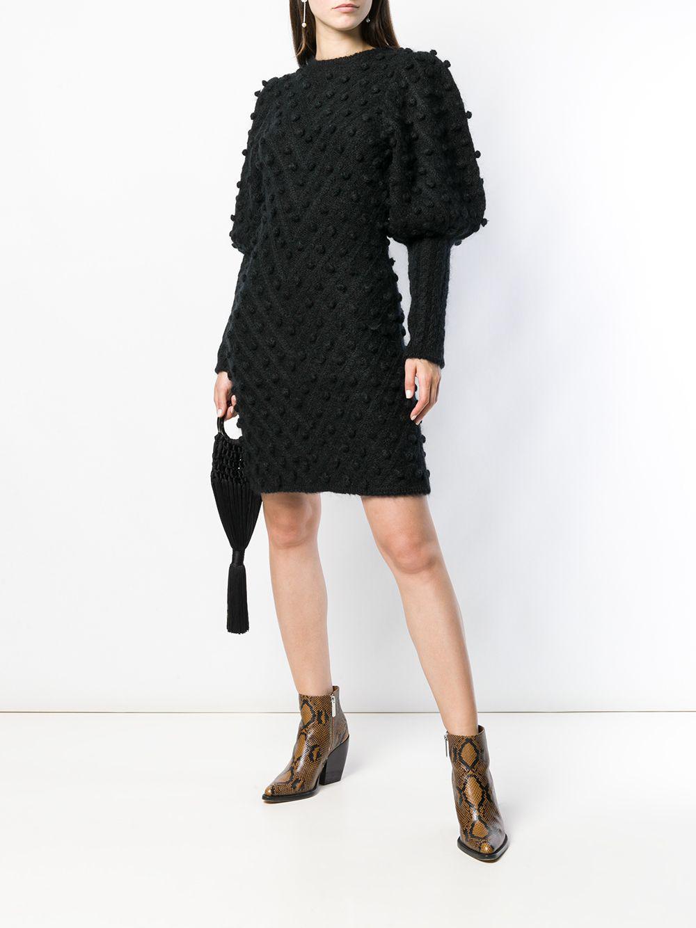 Zimmermann Wool Chunky Knit Dress in Black - Lyst