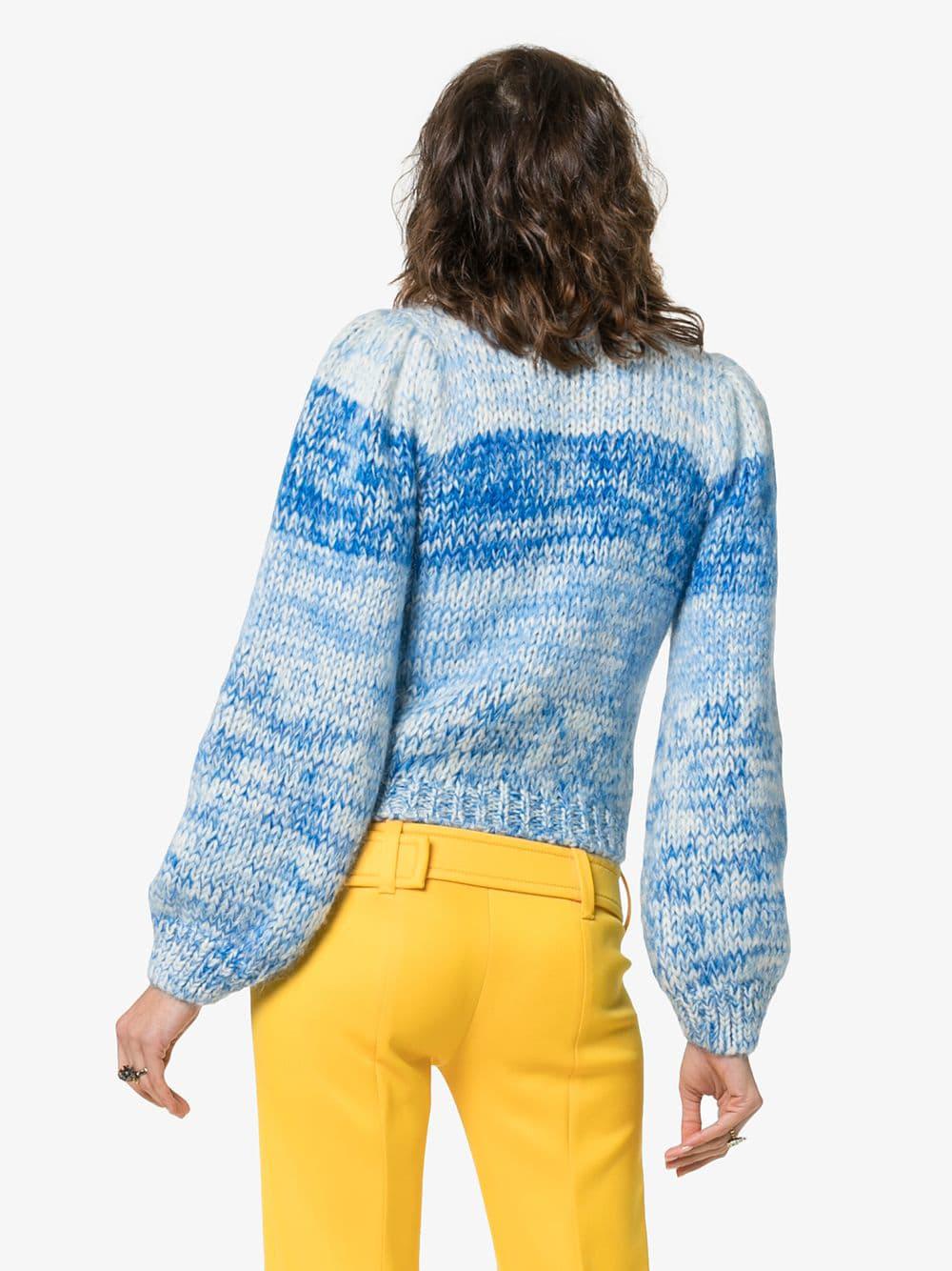 ganni blue knit