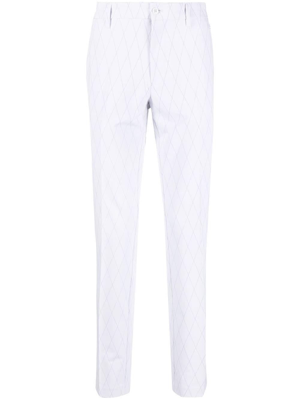 J.Lindeberg Synthetic Active Argyle Golf Pants in White for Men Lyst UK