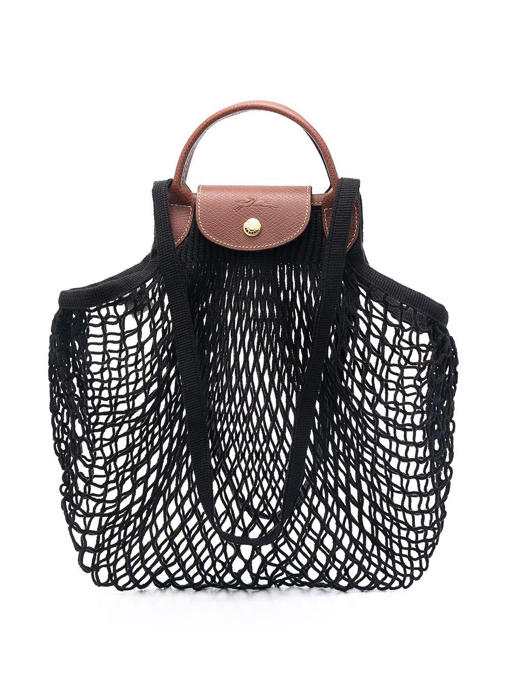 Longchamp Le Pliage Filet Mesh Bag in Black Lyst