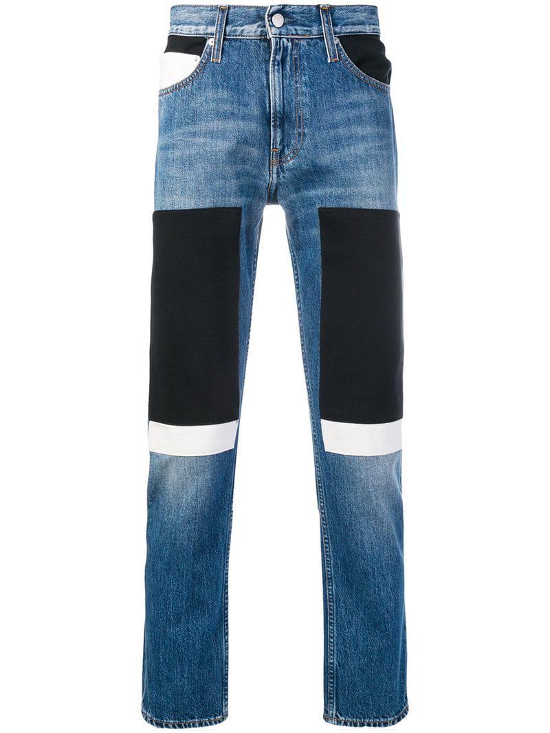 calvin klein patchwork jeans