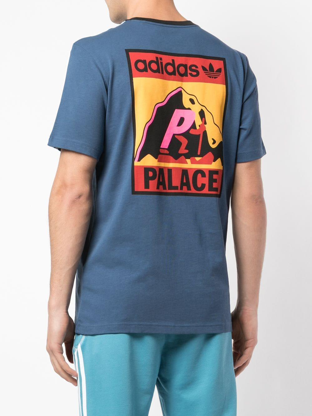 Palace Cotton X Adidas Logo T-shirt in Blue for Men | Lyst
