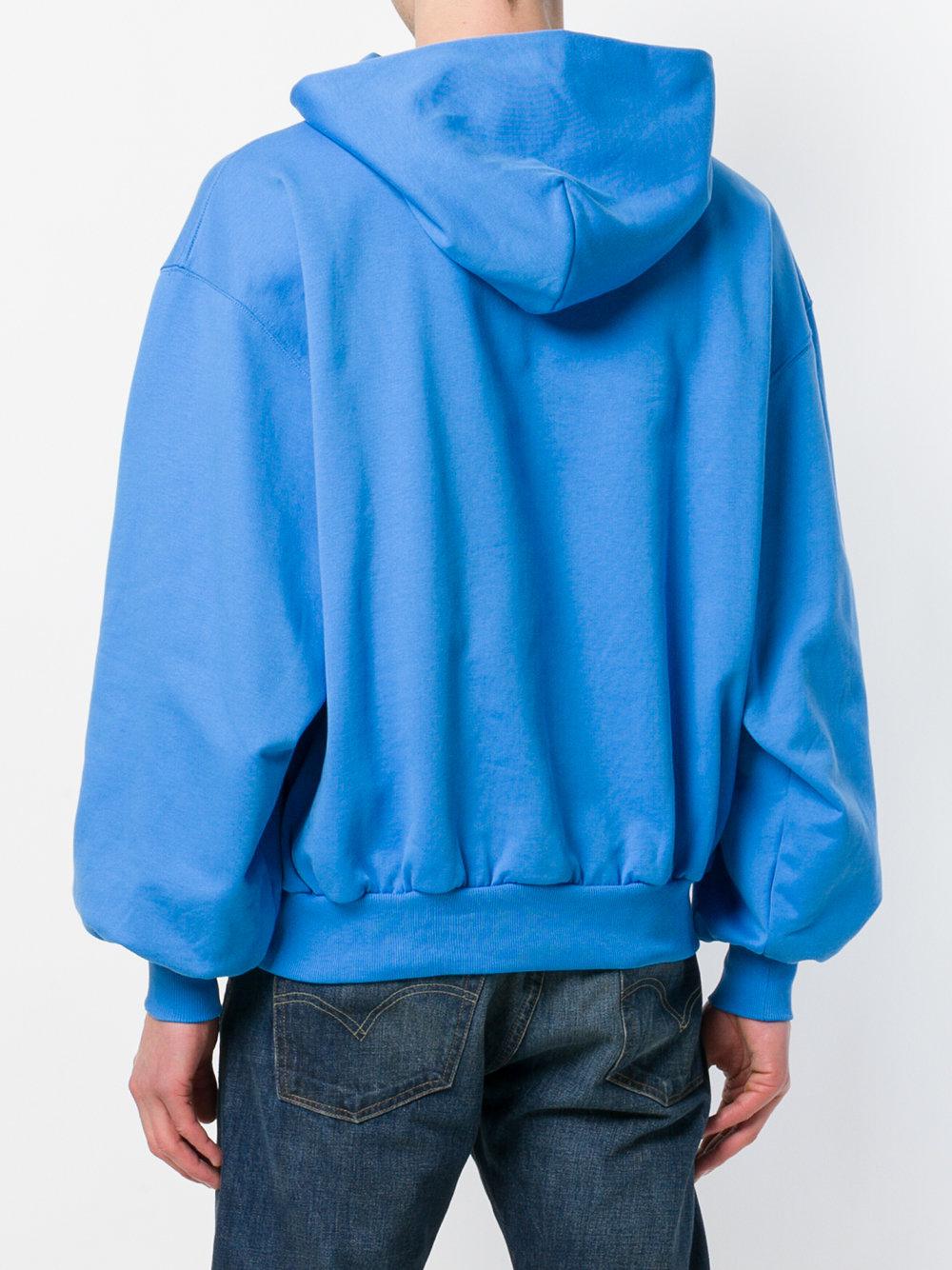 Gosha Rubchinskiy Dj Flag Printed Hoodie in Blue for Men | Lyst