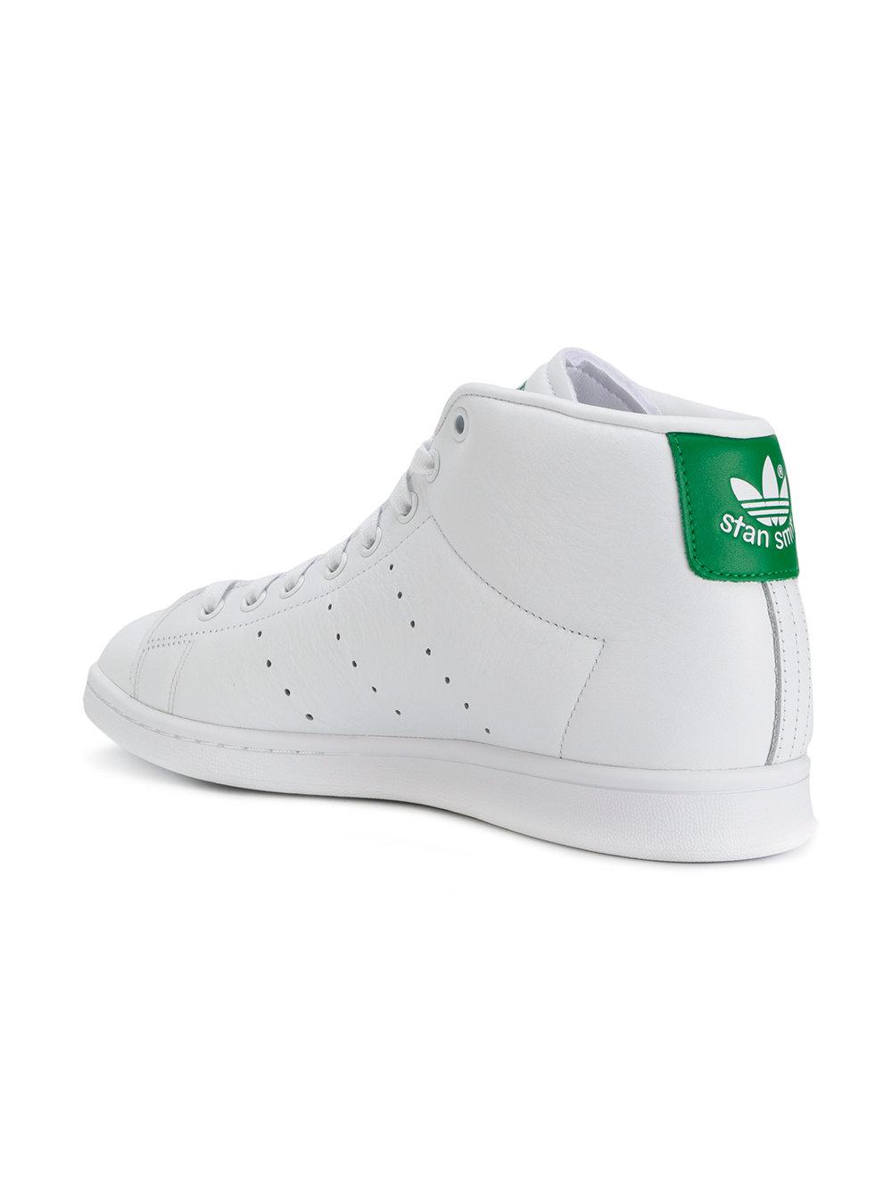 adidas Leather Stan Smith Mid Sneakers in White for Men | Lyst Canada
