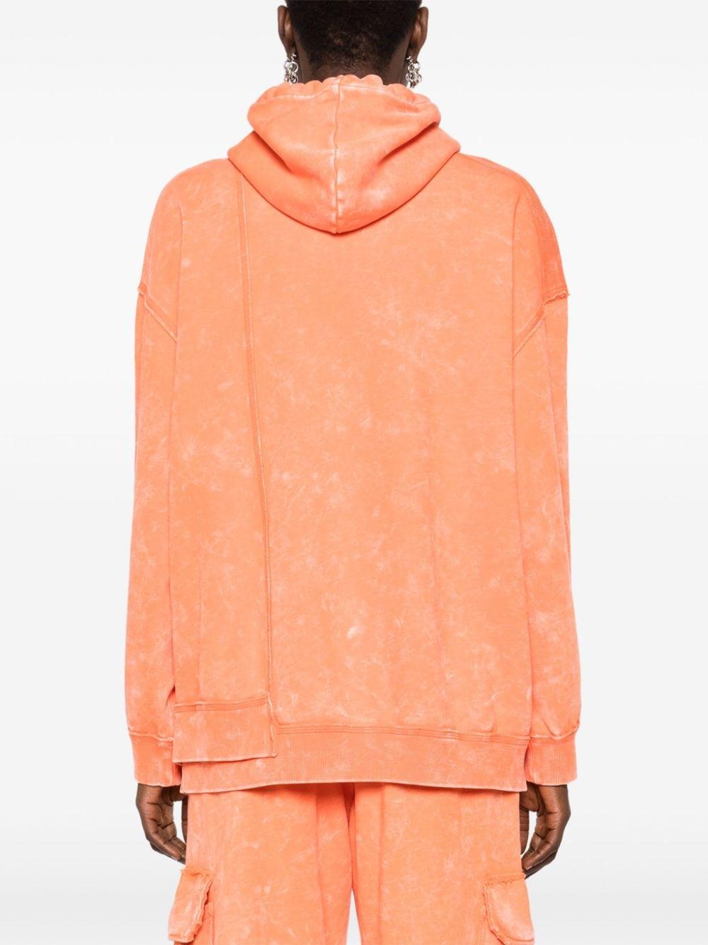 Orange bleached hoodie hot sale