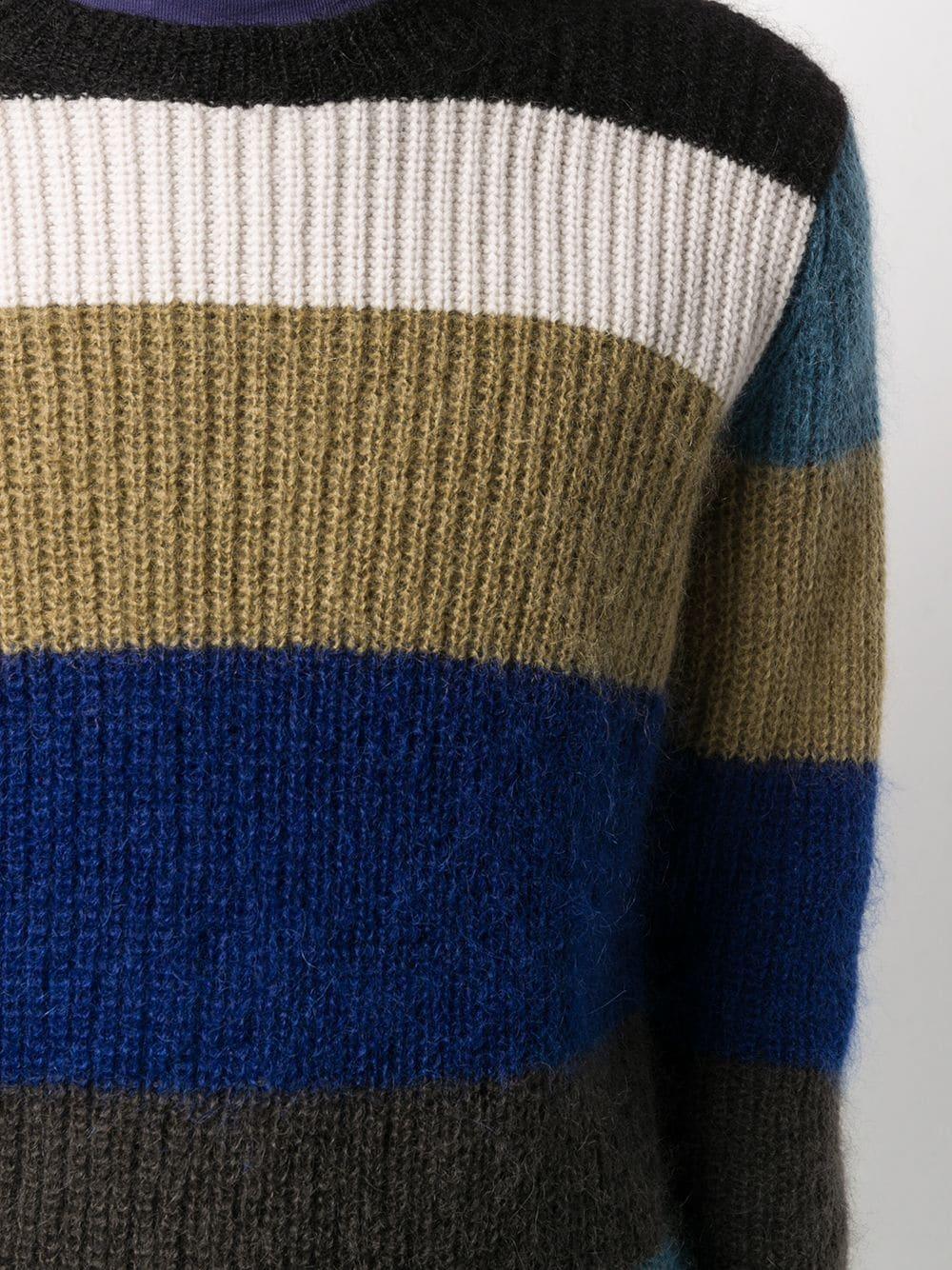 Marni Striped Knitted Jumper in Blue for Men - Lyst