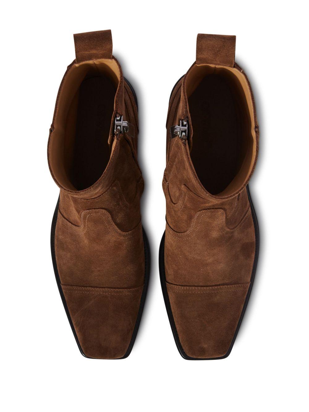 Off white suede ankle boots hotsell
