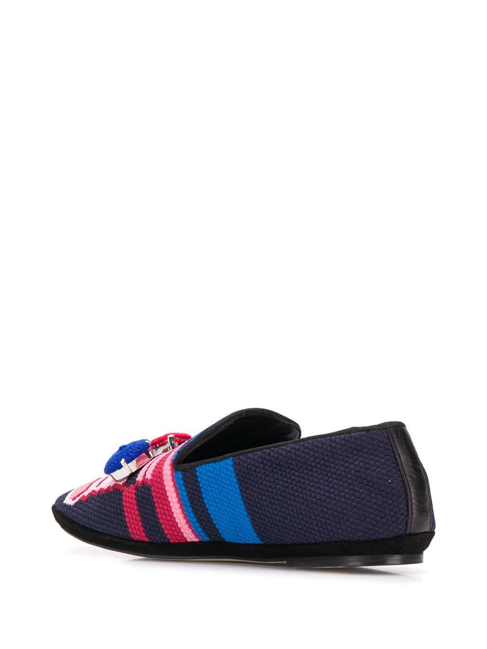 Loewe Embroidered Toe Slipper Navy/pink in Pink Navy (Blue) | Lyst