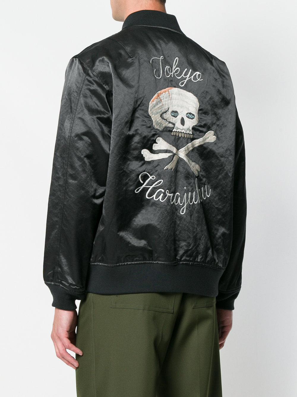 Neighborhood Skull Bomber Jacket in Black for Men | Lyst