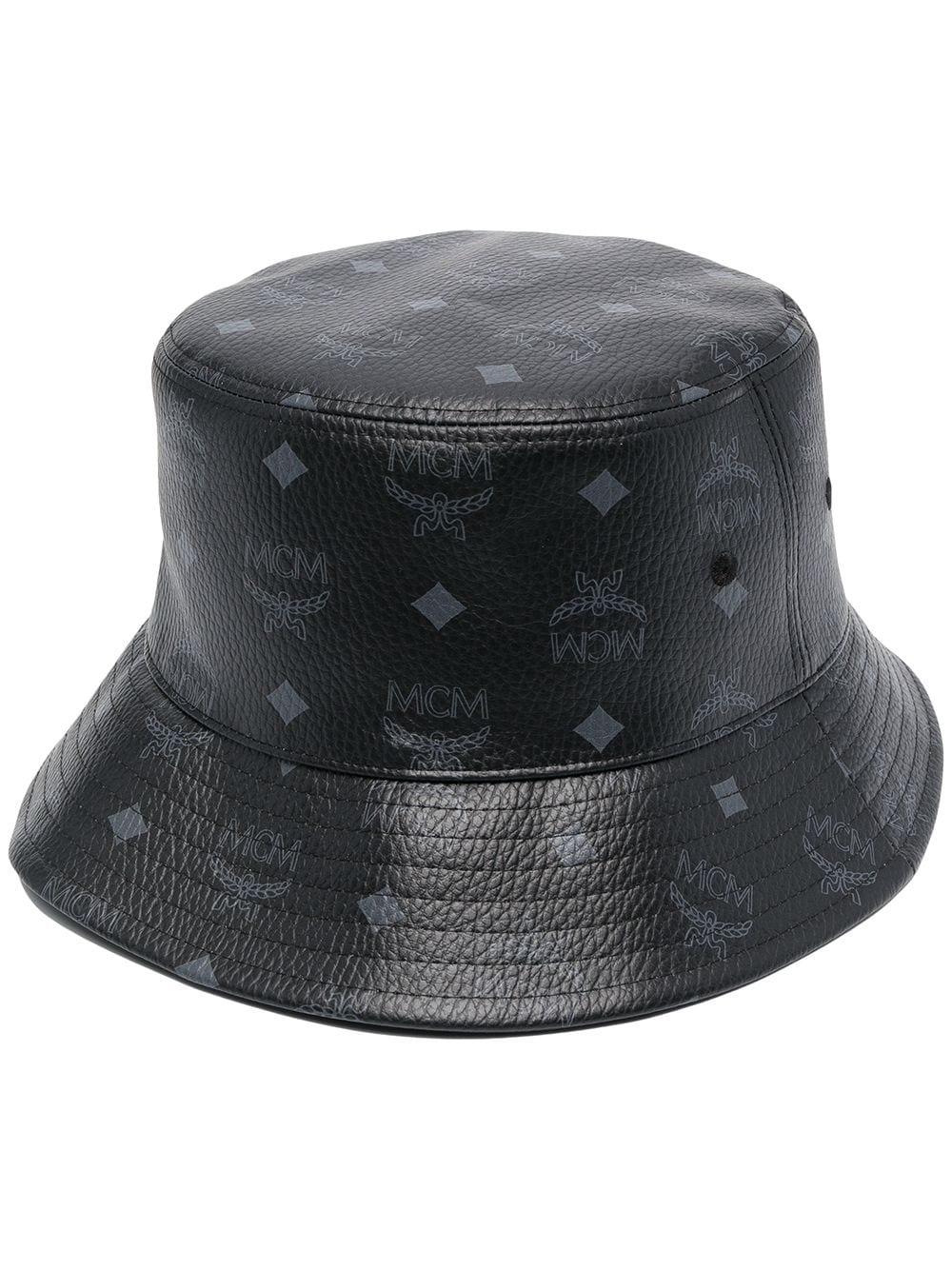 MCM Leather Monogram-print Bucket Hat 