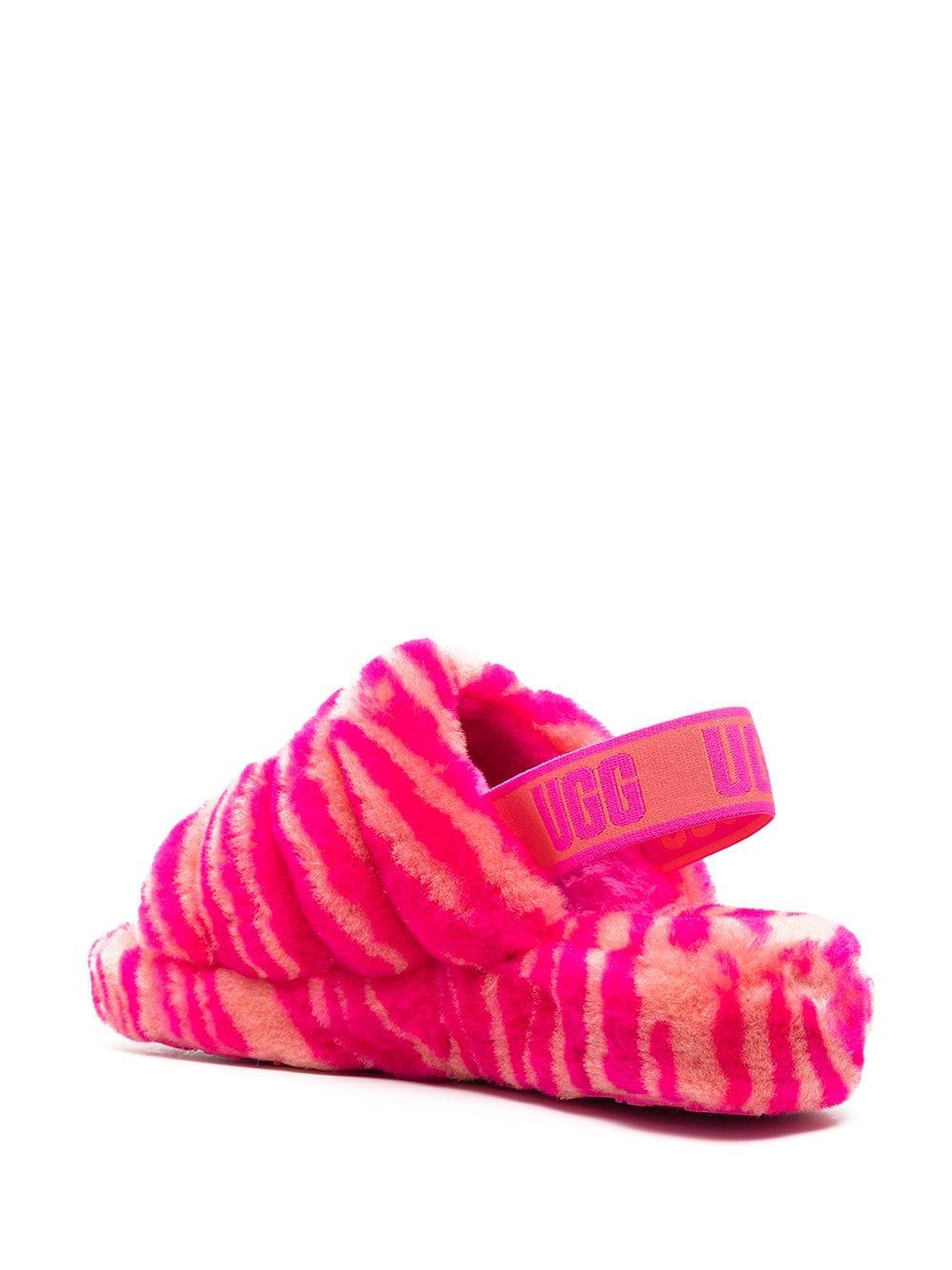 UGG Fluff Yeah Sheepskin Slingback Slippers in Pink Lyst