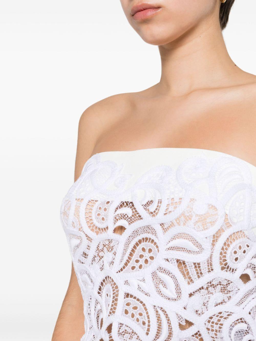 Ermanno Scervino Macramé-detail Guipure-lace Bralette in White | Lyst