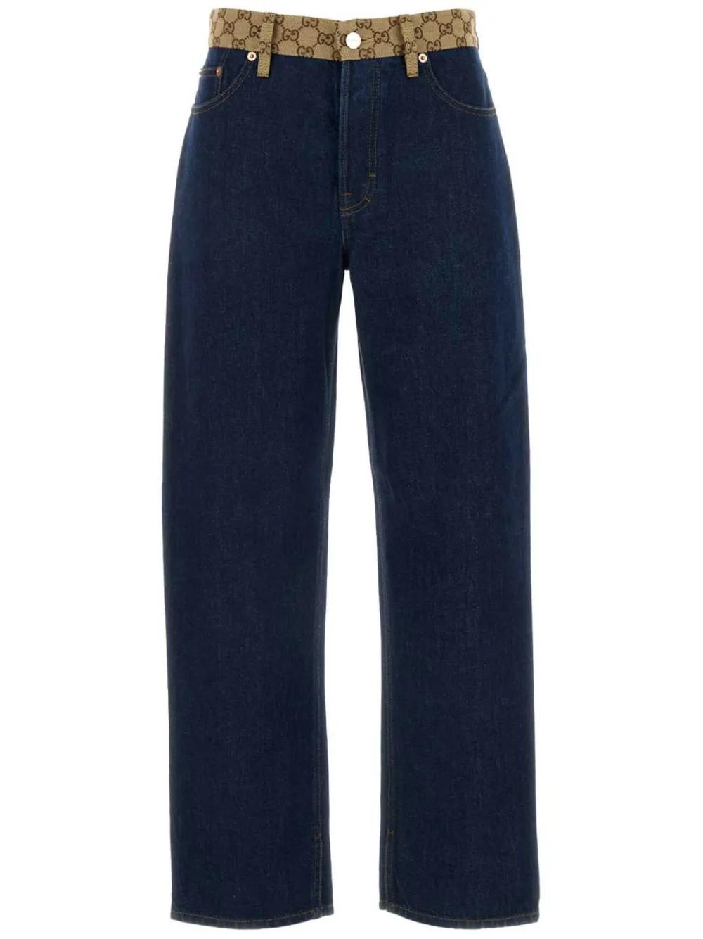 【GUCCI】レディース☆スタンダード☆ストレート ジーンズ gucci-blue-Gg-Supreme-Jeans.jpeg