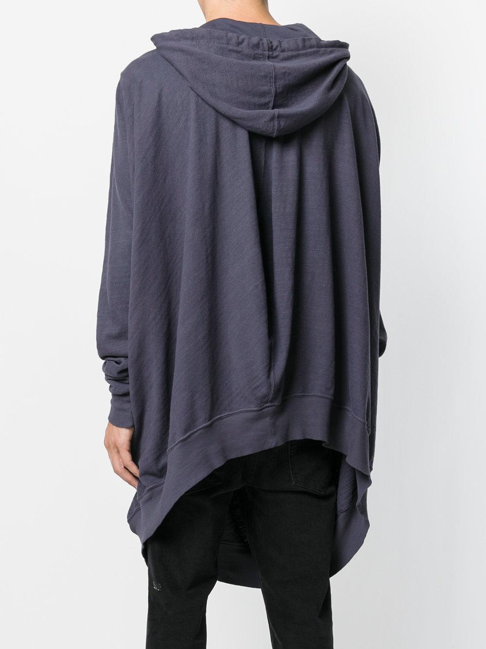 Rick Owens DRKSHDW Cotton Oversized Draped Hoodie in Grey (Gray 