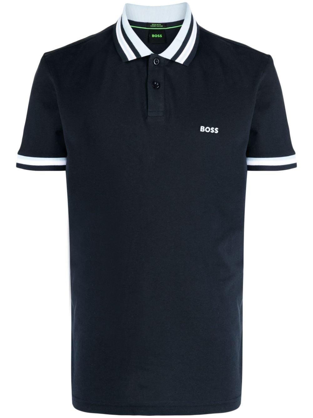 BOSS by HUGO BOSS Paddy 2 Cotton Polo Shirt in Blue for Men | Lyst
