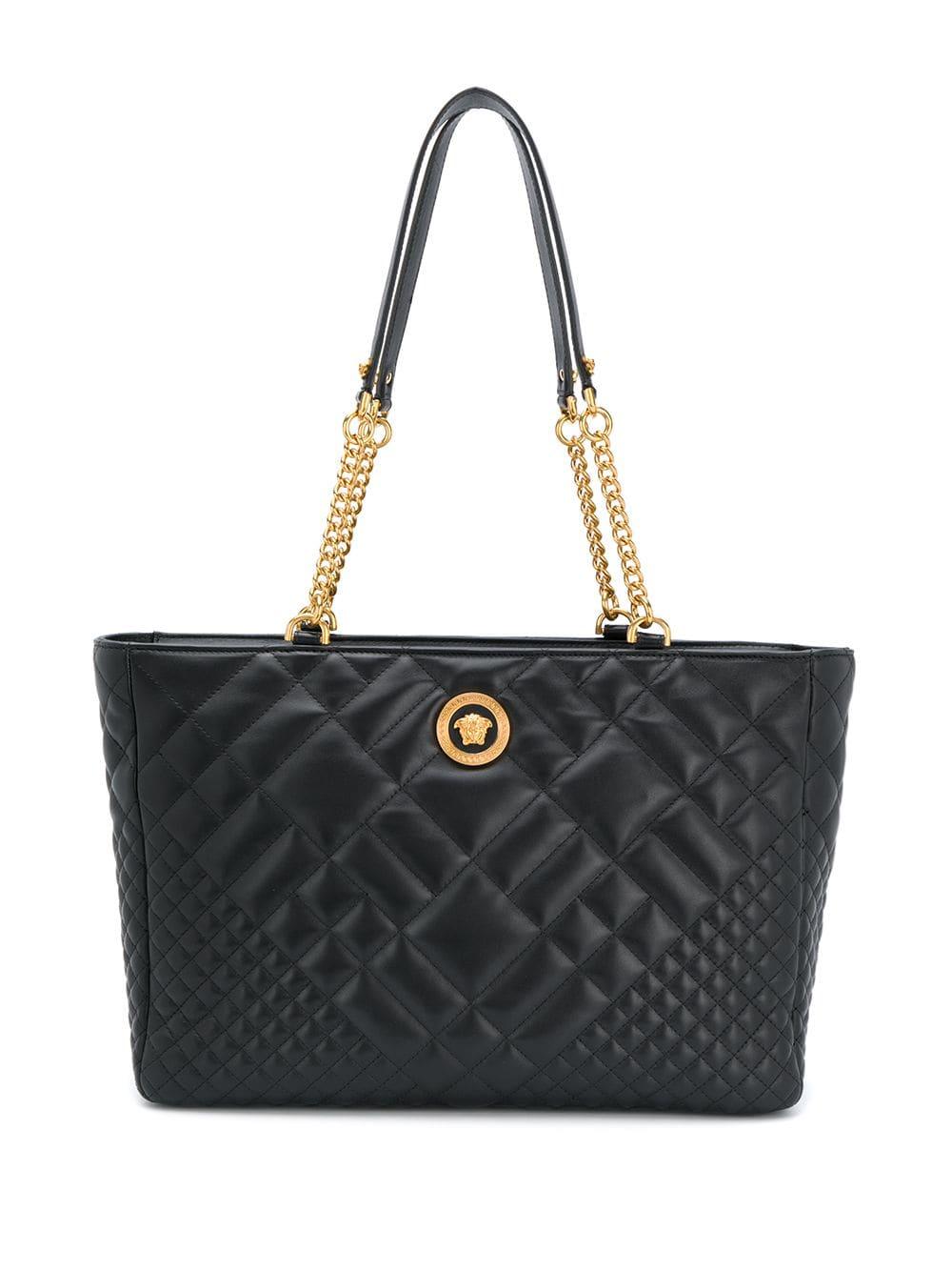 Versace Medusa Quilted Tote Bag in Black Lyst UK
