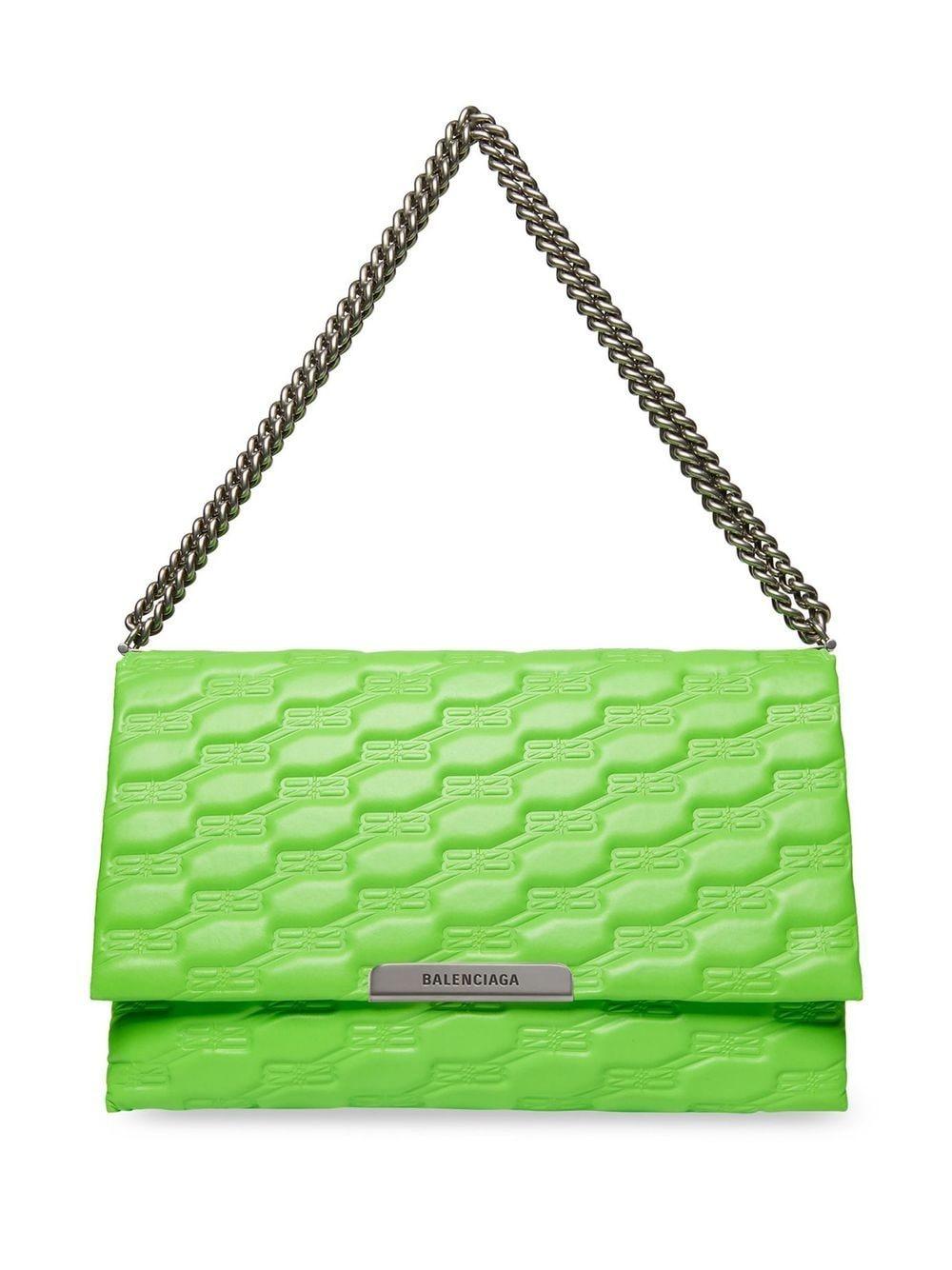 Balenciaga Triplet Xl Bbmonogram Shoulder Bag in Green Lyst