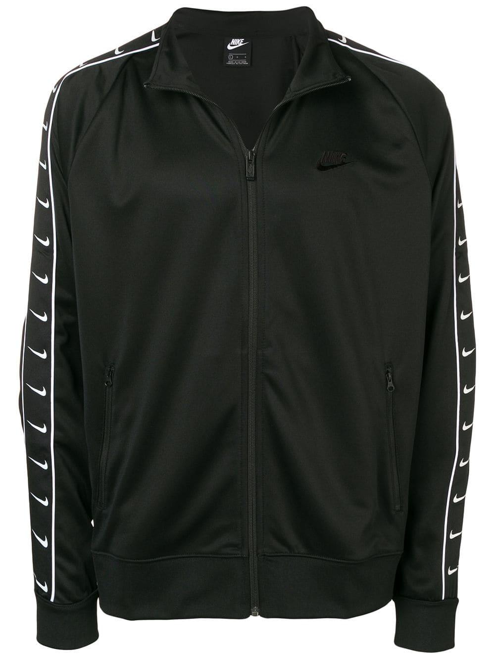 Nike Logo Stripe Sports Jacket in Black for Men | Lyst