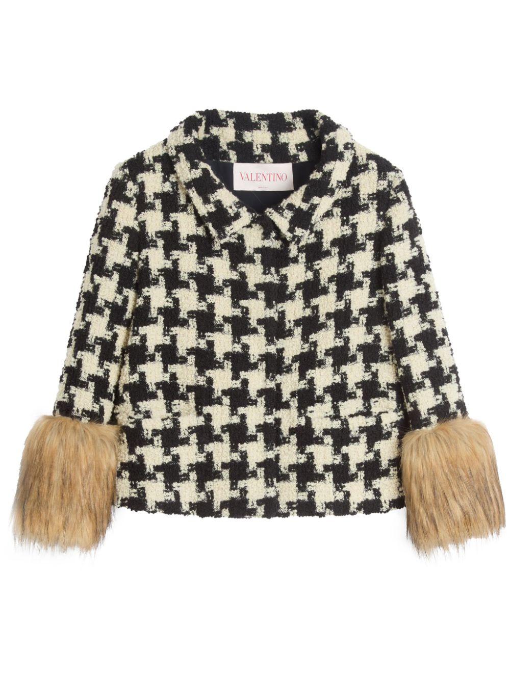 Valentino Garavani レディース ブラック ツイードジャケット ジャケット