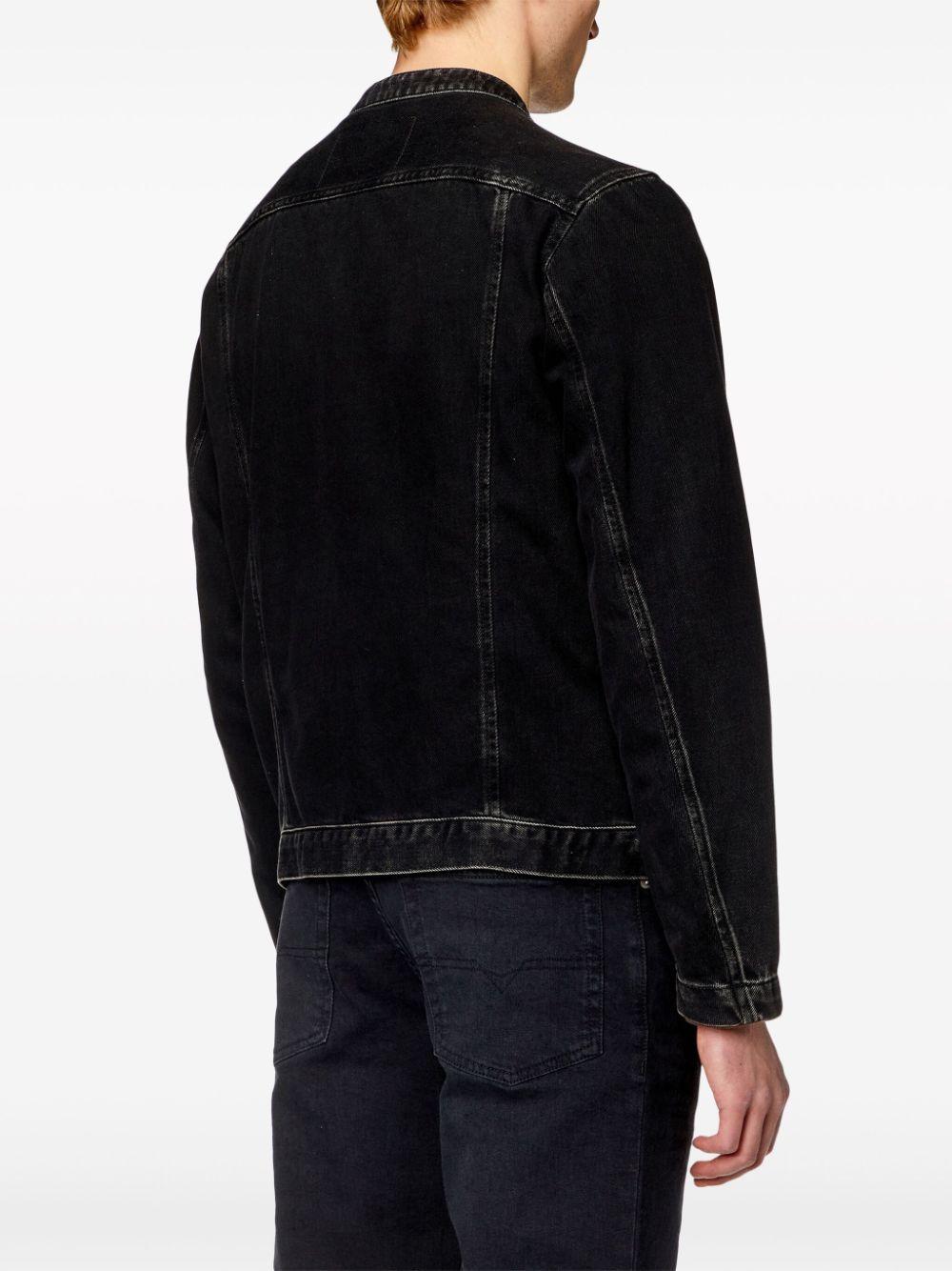 DIESEL メンズ ブラック D-glory デニムジャケット ジャケット 