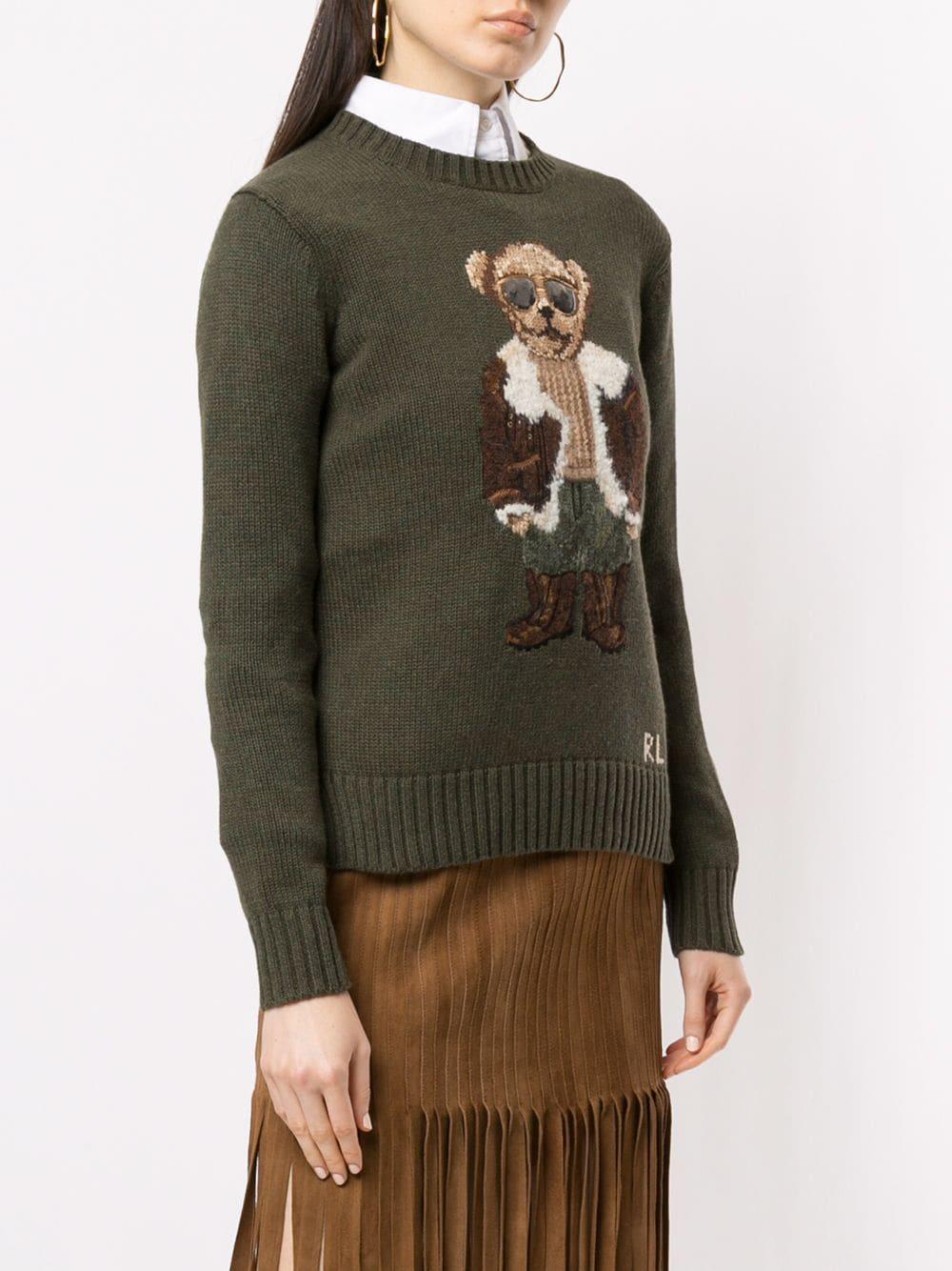 ralph lauren aviator bear sweater