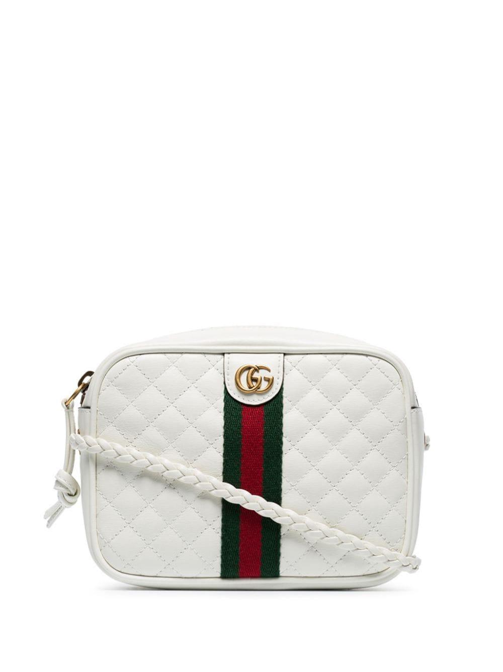 Gucci White GG Small Quilted-leather Shoulder Bag - Lyst