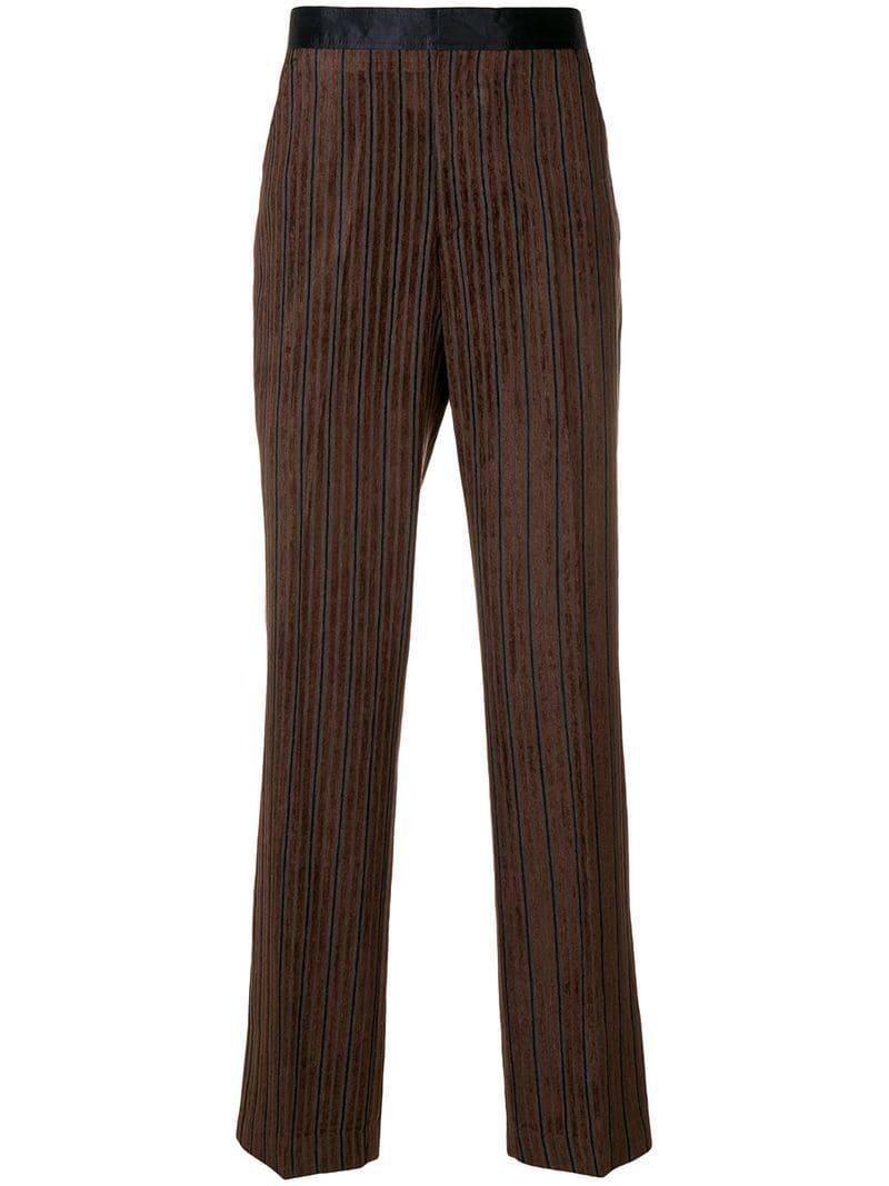 Our Legacy Striped Corduroy Trousers in Brown for Men | Lyst