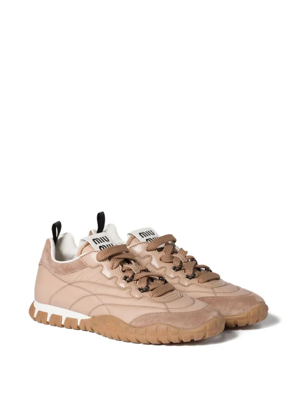 スニーカー MIU MIU  Sneakers Women Fabric Beige/Naked Miu Miu Fabric Low-top Sneakers | italist