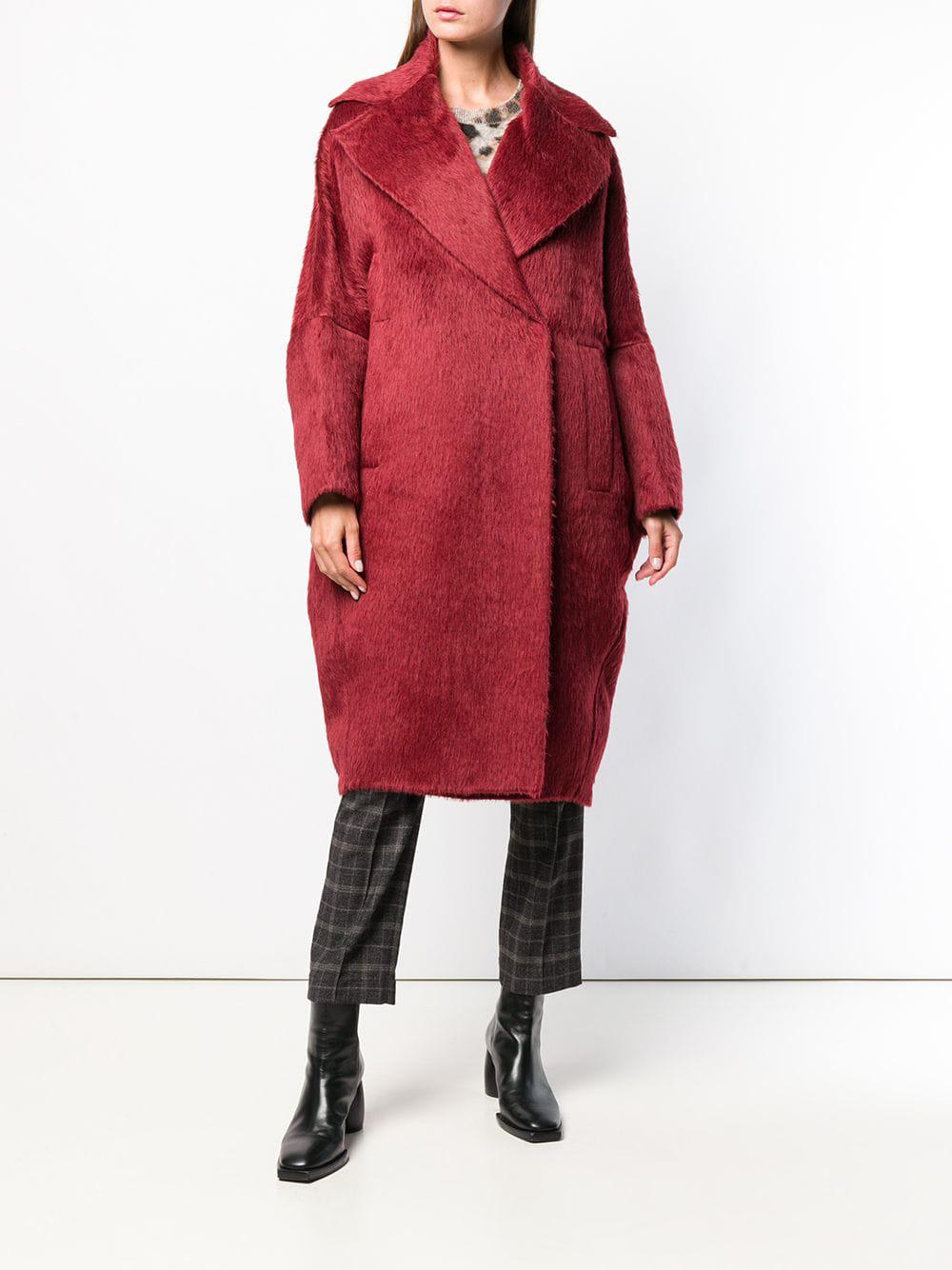 max mara red wool coat