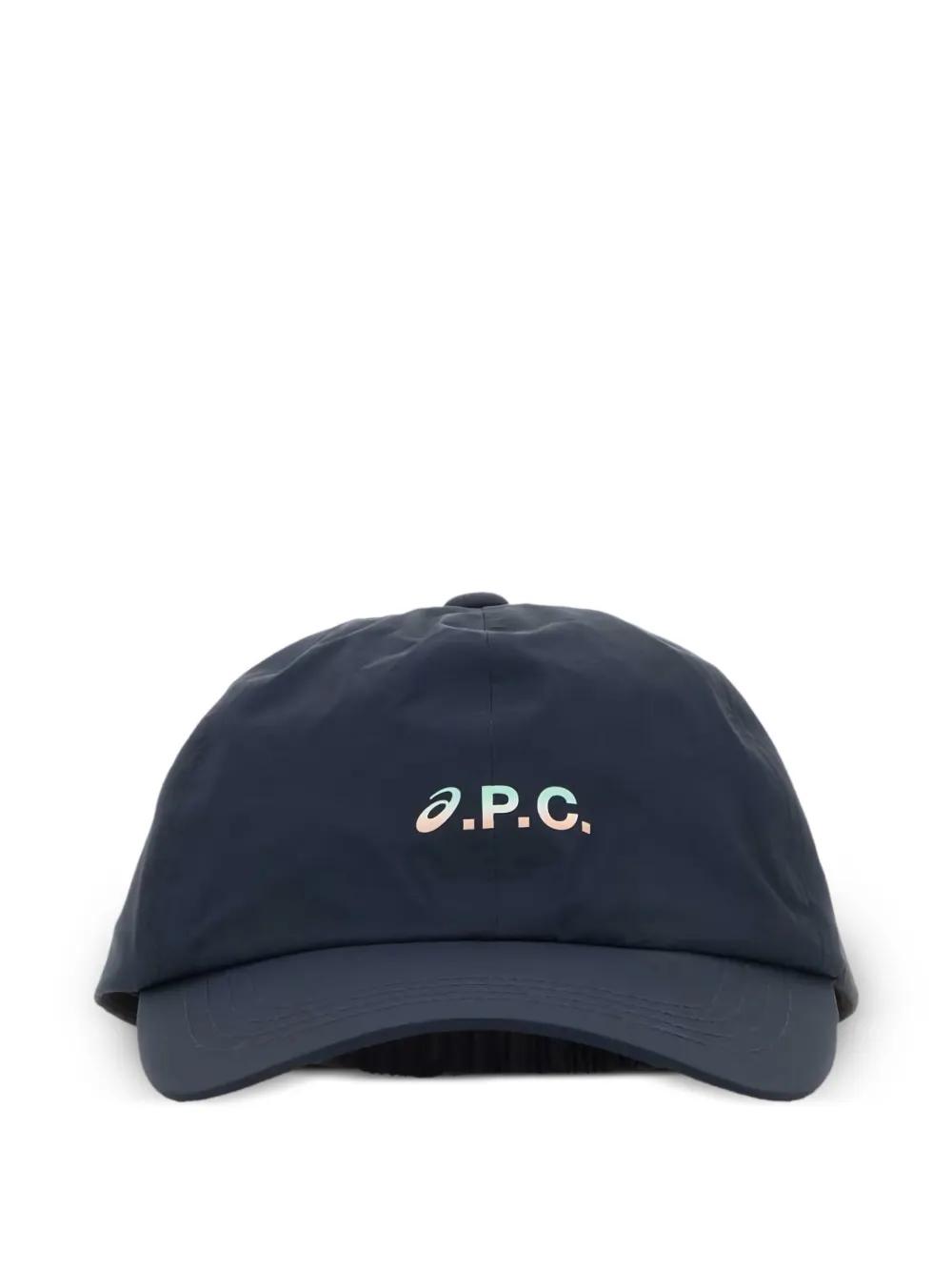 A.P.C. アシックス デニムキャップ ブランドロゴ ブルー Charlie Asics baseball cap | Denim | A.P.C. Accessories