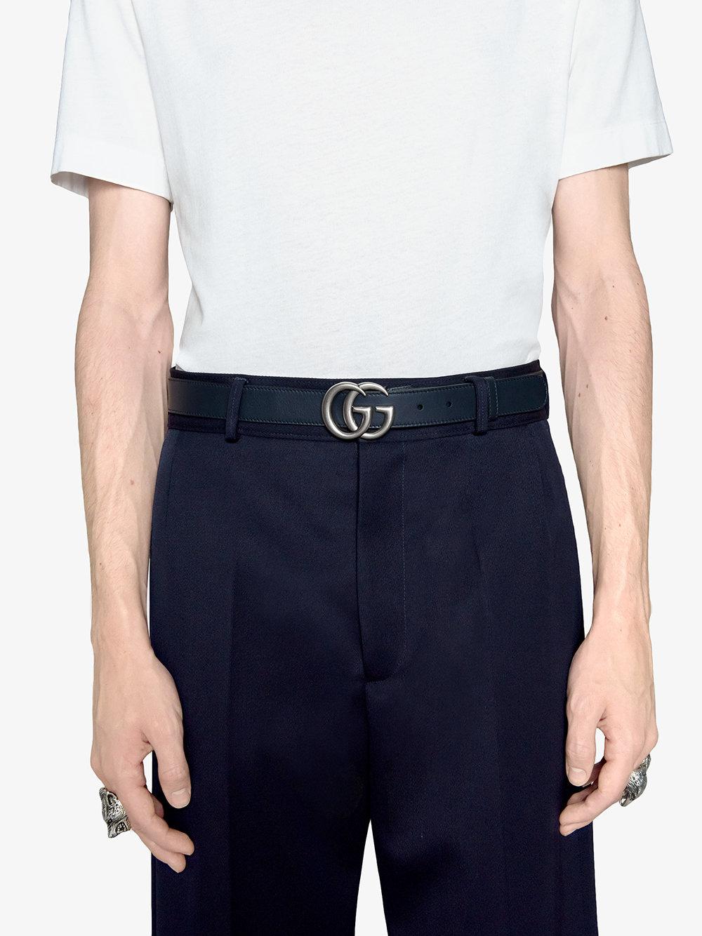 gucci double g leather belt