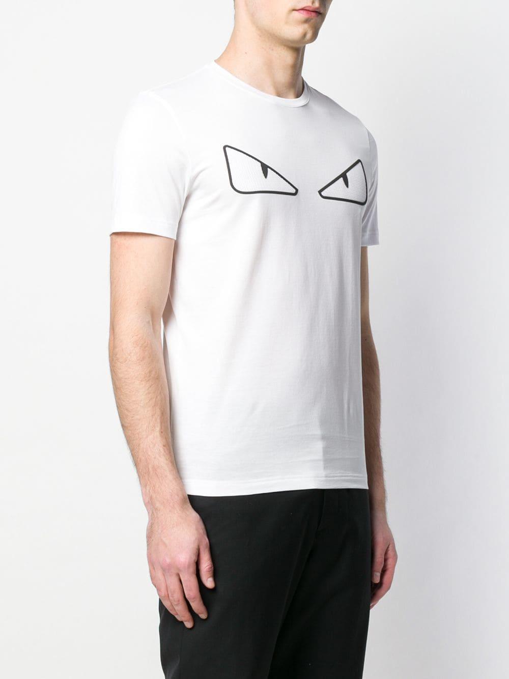 modbydeligt th Junction Fendi Bag Bugs Eyes T-shirt in White for Men | Lyst