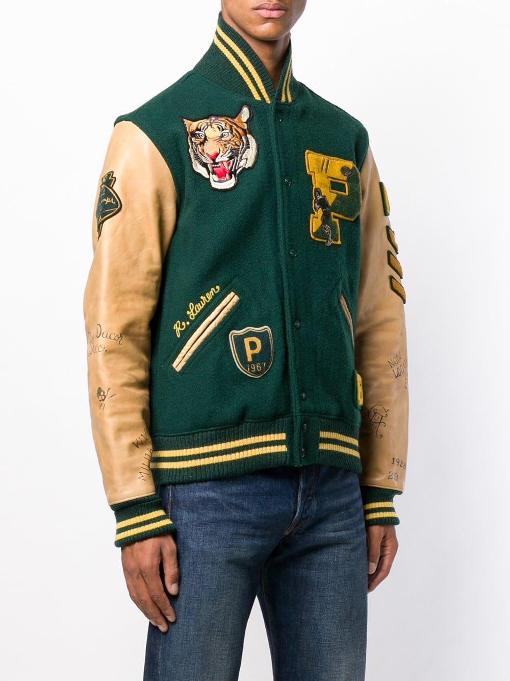 Polo Ralph Lauren Embroidered Bomber Jacket in Green for Men | Lyst  Australia