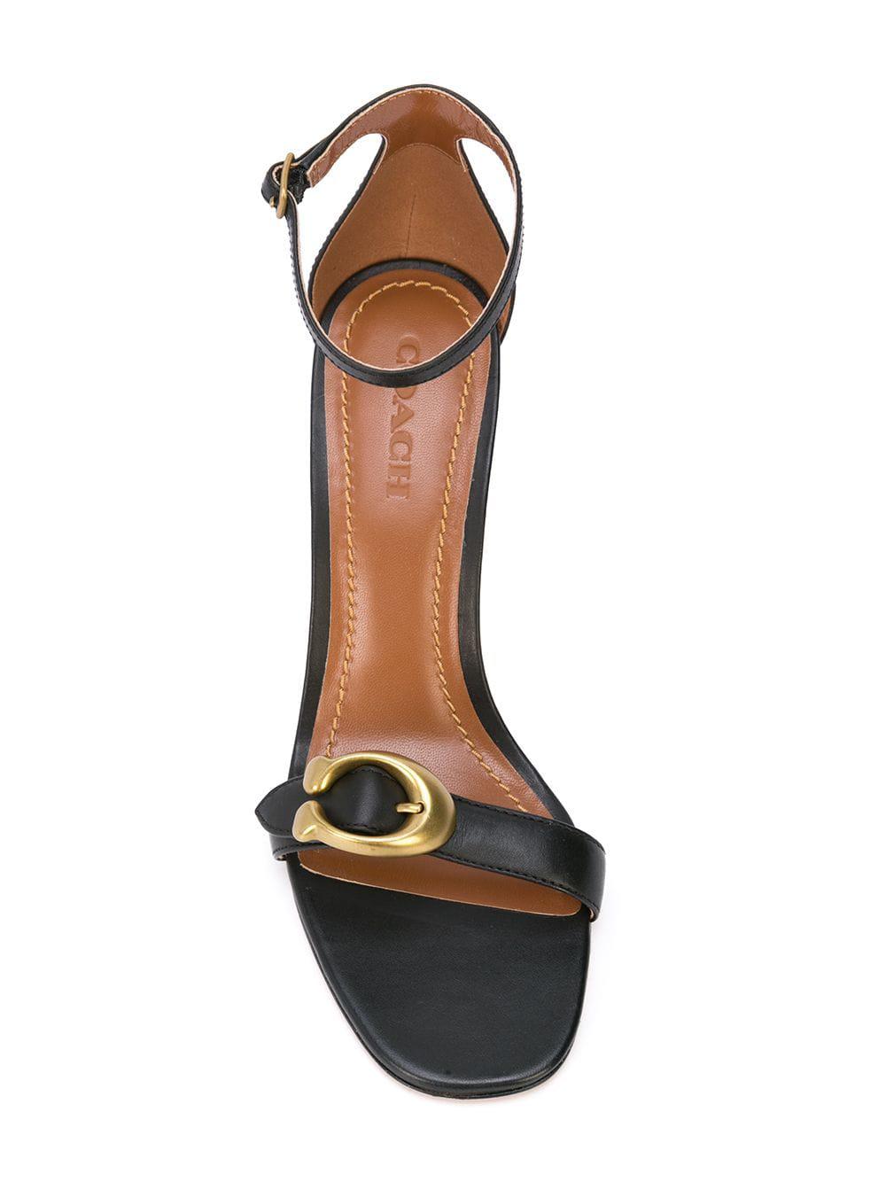 coach maya sandal black