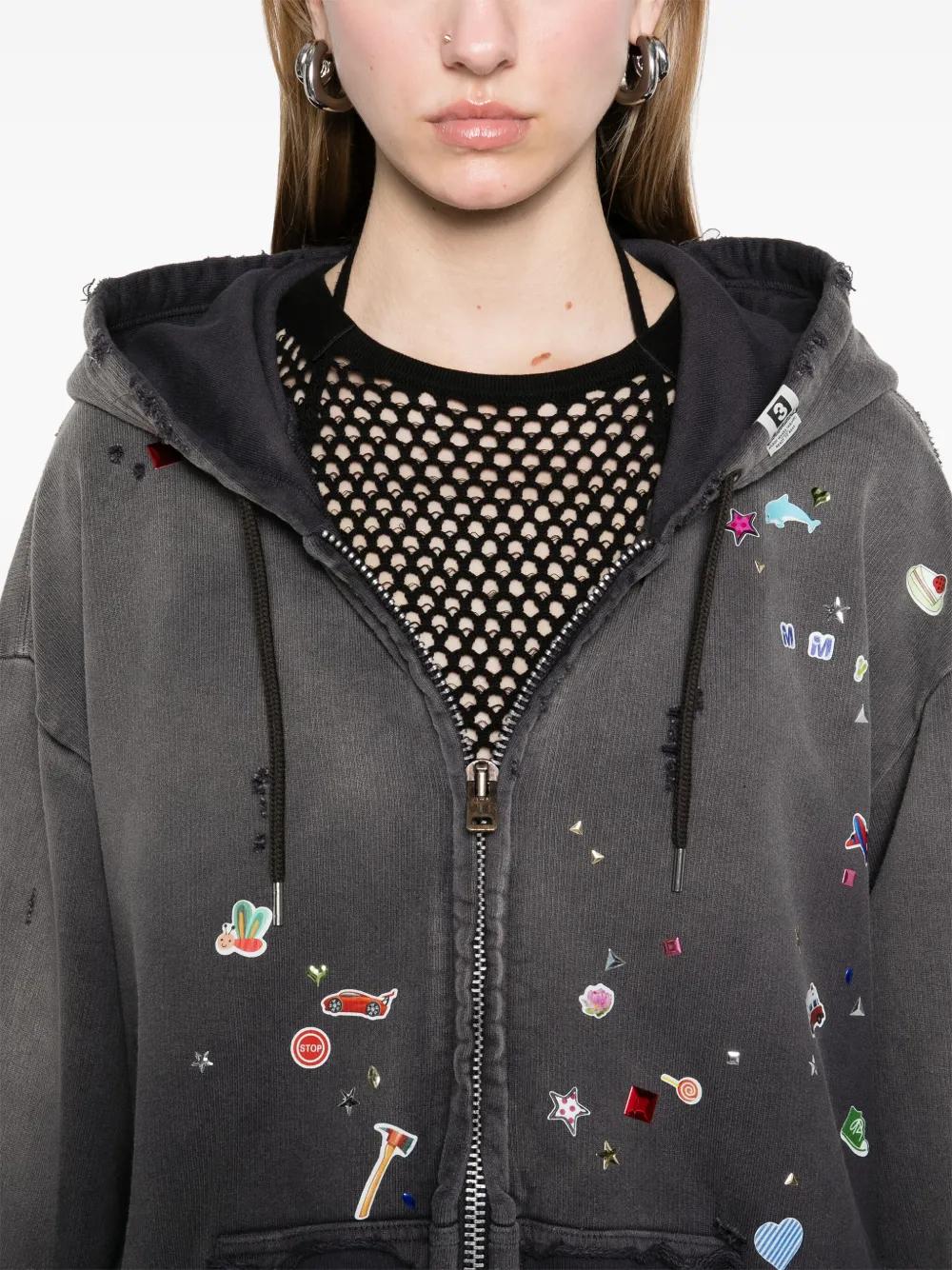 Maison Mihara Yasuhiro Sun Faded Like Sticker Hoodie in