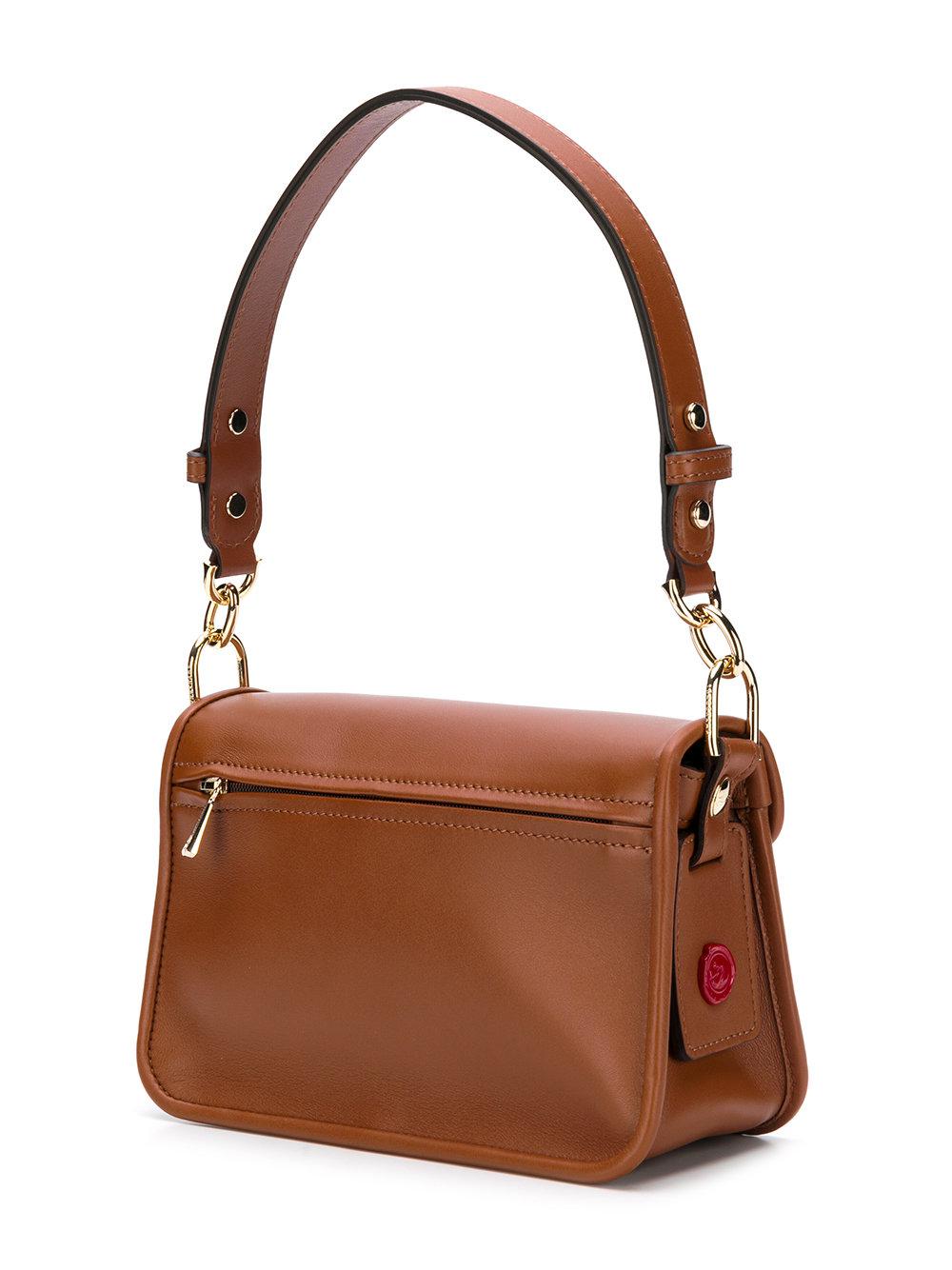 Longchamp Perforated Detail Shoulder Bag in Brown Lyst