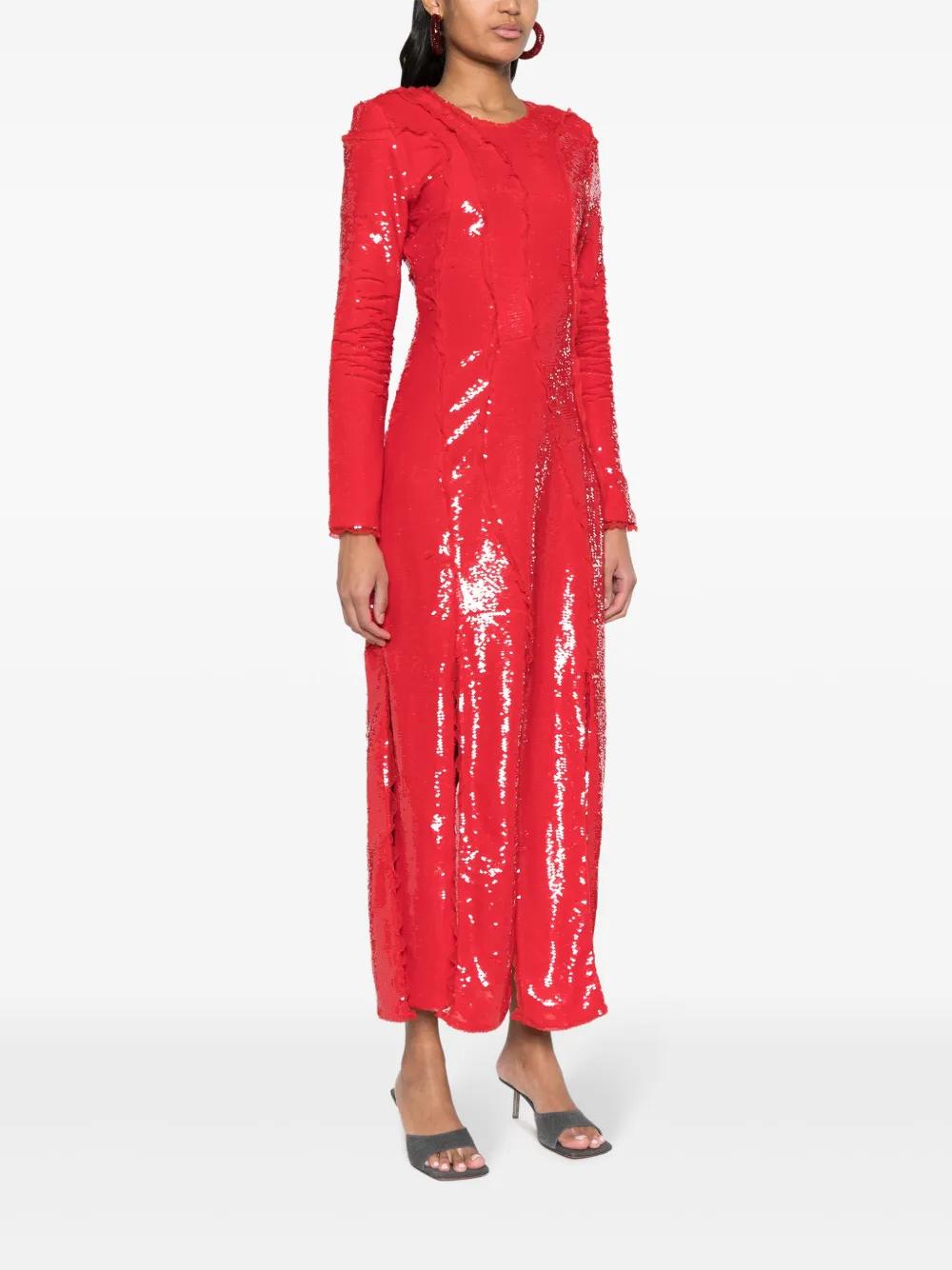 ganni red sequin dress GANNI Women's Sequin Mini Dress