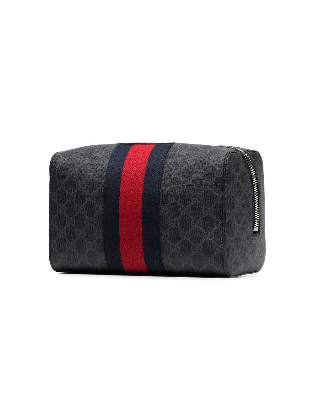 Gucci GG Supreme Wash Bag in Grey (Gray) for Men - Lyst