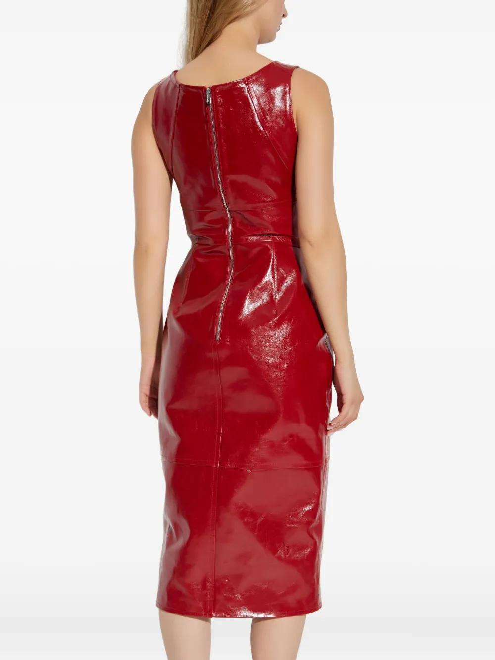 DSquared Leather Dress in Red | Lyst DSquared Leather Dress in Red | Lyst