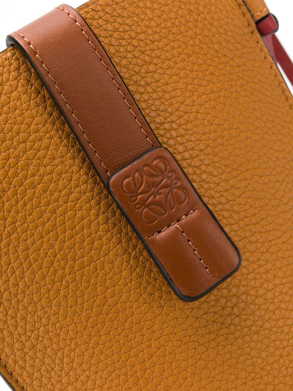 Loewe Pocket Leather Shoulder Pouch in Brown Lyst